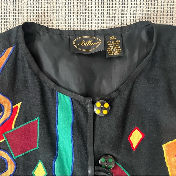 Allure Colorful Folk Artsy Jacket XL - Picture 2 of 13